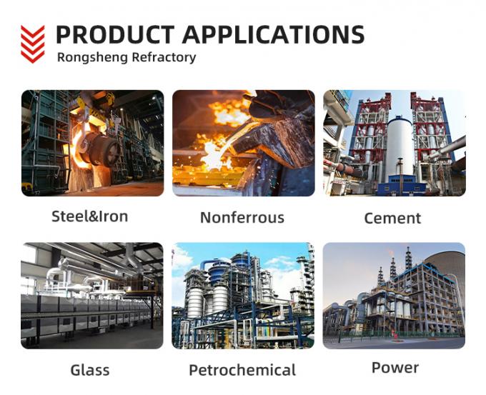 Rongsheng Ateşli Silikon Karbür Yüksek Eğiliş Gücü Tuğlalar Sic korozyona dayanıklı tuğla Çelik Yağımı için 5