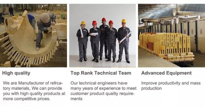 Endüstriyel Fırın Ateş Asılı Tuğla Mükemmel Isı Şok Direnci Yüksek Alümina Refractory Sıcak Ocak için Çapa Tuğlaları 2