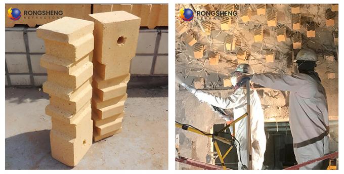 Endüstriyel Fırın Ateş Asılı Tuğla Mükemmel Isı Şok Direnci Yüksek Alümina Refractory Sıcak Ocak için Çapa Tuğlaları 1