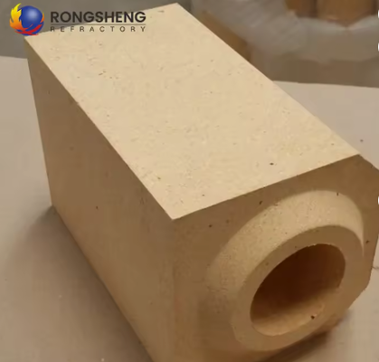 Fabrika Tedarik Mullit Alümina Ateş Kili Döküm Kanal Tuğlaları Yuvarlak Refrakter Tuğla Döküm Meme Tuğlaları Dökümhane Çelik İçin