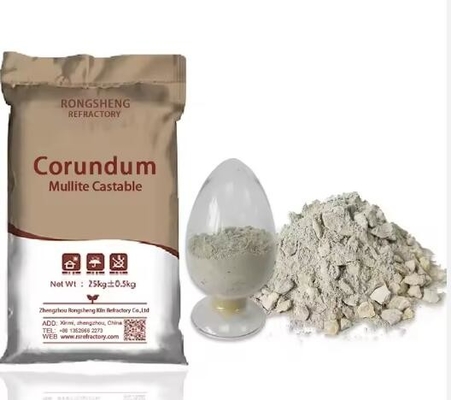 Alkali Dirençli Monolitik Refractory Corundum Refractory Endüstriyel fırın kaplama için dökülebilir