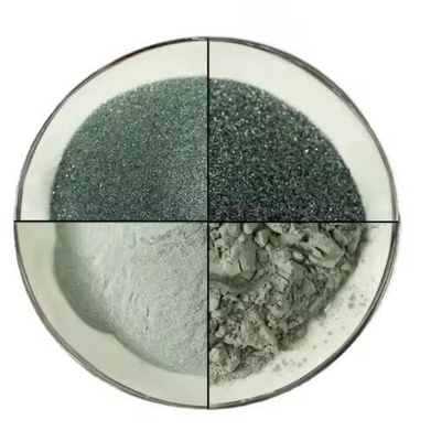 Siyah Yeşil Silikon Karbid Tozu 98% Saflık SiC Grit Metallürjik Refractory için ince toz