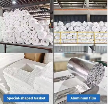Fırın Isıtma Malzemesi 1260 Seramik Fiber Battaniye 128kg/M3 160kg/M3 Alüminyum Silikat Fiber Battaniye