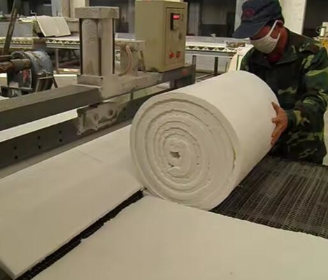 Yüksek sıcaklık yalıtım yün seramik lif battaniye Toplu 1260c 50mm 25mm Kalın Alümina silikat iğne battaniye