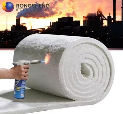 Yüksek sıcaklık yalıtım yün seramik lif battaniye Toplu 1260c 50mm 25mm Kalın Alümina silikat iğne battaniye