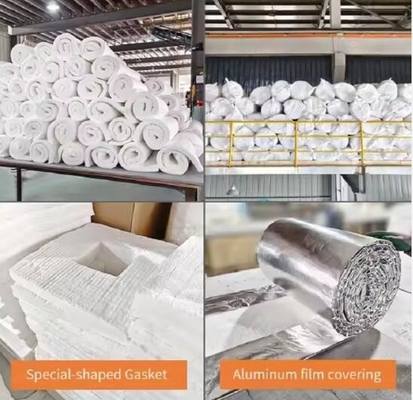 Yüksek sıcaklık yalıtım yün seramik lif battaniye Toplu 1260c 50mm 25mm Kalın Alümina silikat iğne battaniye