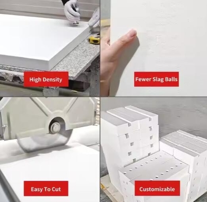 Cam Fırın Döşeme 20mm Seramik Fiber İzole Panosu Yüksek Sıcaklık İzole 1600 Derece Sıcaklığa Dirençli