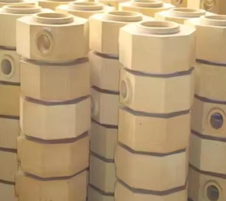Yüksek Güçlü döküm katı koşucu tuğlalar alümina katı gözenekli nozel tuğlaları