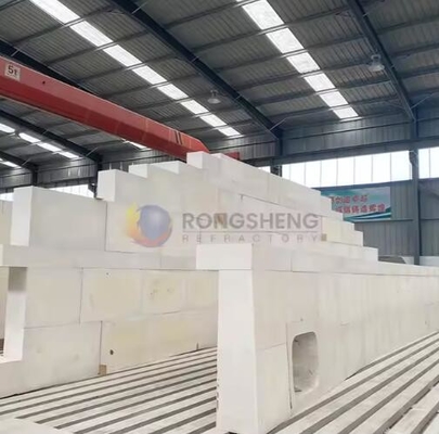 High Temperature Fused Cast Bricks Refractory Zirconia Corundum Brick AZS-41, AZS-36, AZS-33 For Glass Furnace