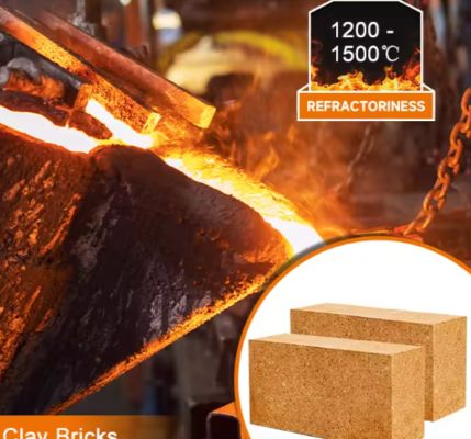 Yüksek Alümina Silikat Ateş Yapışkan Tuğlaları 230*114*65mm Elektrik Yay Fırını için Ateş Tuğlaları