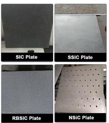 Rekristalize Silisyum Karbür Plaka RSIC SiSiC Refrakter Seramik Plaka Yüksek Sıcaklık SiC Sıhhi Tesisat Fırın Mobilyası
