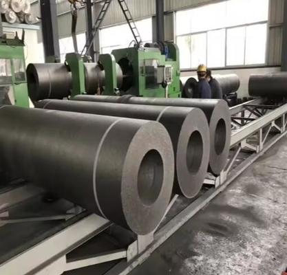 Dia 100-750mm Yüksek Kaliteli Grafit Elektrotları L1800-2700mm UHP HP RP Eaf Lf Fırını için Karbon Grafit Elektrotları