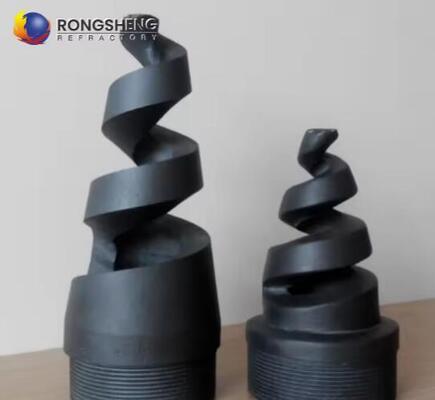 Refractory SIC Keramik Kükürtten Arındırma Düzeni Silikon Karbid Keramik Spiral Tüpler Si3N4 Silikon Nitrit püskürtme gazı düzeni