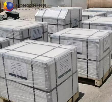 Yüksek yoğunluklu AZS 33 AZS 36 AZS 41 Bloklar Erimiş dökme refractory AZS Zirkonya Korundum Tuğla Cam Erime Fırını için