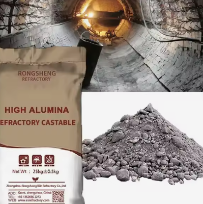 High Erosion Resistance 65% 75% Al2o3 Low Cement Castable High Alumina Refractory Lining Materials For Electric Arch Furnace
