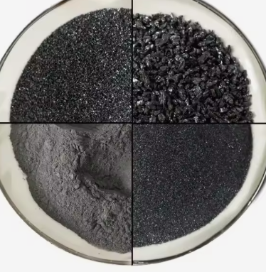 Yüksek Kalite Siyah Silikon Karbid Zümrüdü Tozu 97-99% Saflık Sic Sıkıştırıcı Refractory Poliş Silikon Karbid Çakıl