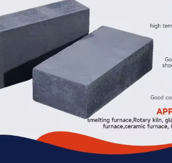 Yüksek sıcaklıklı SiC Refractory Tuğla Silikon Nitrür Bağlı Silikon Karbid Tuğlalar Yüksek fırın fırın kaplama için