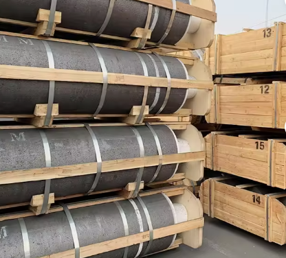 High Power Graphite Electrode With Nipple 700uhp Synthetic Graphite Electrode For Smelting Steel Eaf Electric Arc Furnace
