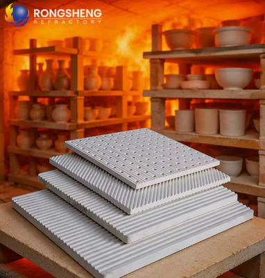 Rongsheng Refractory High Temperature Cordierit Mullite Batts Keramik Fırın Mobilyaları Cordierite Board Fırın Rafları Destek Plakası