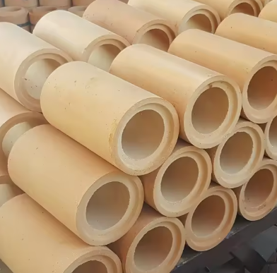 Fabrika Tedarik Mullit Alümina Ateş Kili Döküm Kanal Tuğlaları Yuvarlak Refrakter Tuğla Döküm Meme Tuğlaları Dökümhane Çelik İçin
