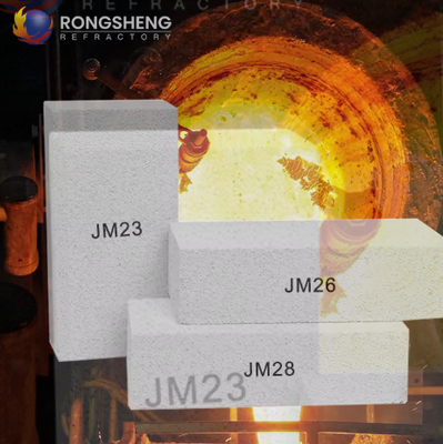 Rongsheng Jm23 Jm26 Jm28 Jm30 Hafif Ağırlıklı Sıcaklığa Dirençli Tuğla Mullite İzolasyonlu Ateşle Dayanıklı Fırın ve Kazan Tuğlaları
