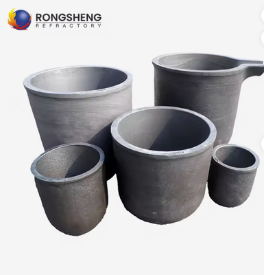 Factory Supply Large Sic Crucible 50kg 350kg Silicon Carbide Pot Sagger Silicon Carbide Crucible For Melting Cast Iron