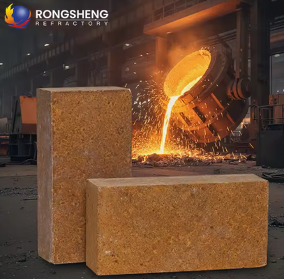 Rongsheng High Temp Magnesium Bricks 92 95 MGO Magnesite Bricks Heat Storage Refractory Magnesia Brick 230x114x65mm